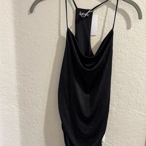 Satin Black Dress
